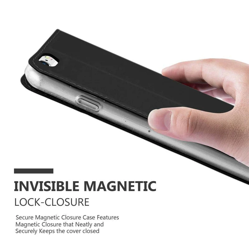 Cadorabo Hülle kompatibel mit Apple iPhone 6 / 6S Schutzhülle mit Magnetverschluss, Standfunktion und Kartenfach