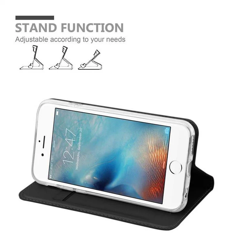 Cadorabo Hülle kompatibel mit Apple iPhone 6 / 6S Schutzhülle mit Magnetverschluss, Standfunktion und Kartenfach
