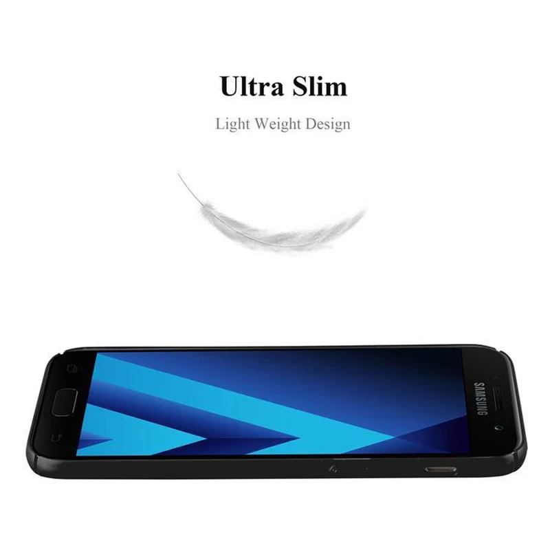 Cadorabo Hülle kompatibel mit Samsung Galaxy A3 2017 Hard Case Schutzhülle in Metall Optik gegen Kratzer und Stöße