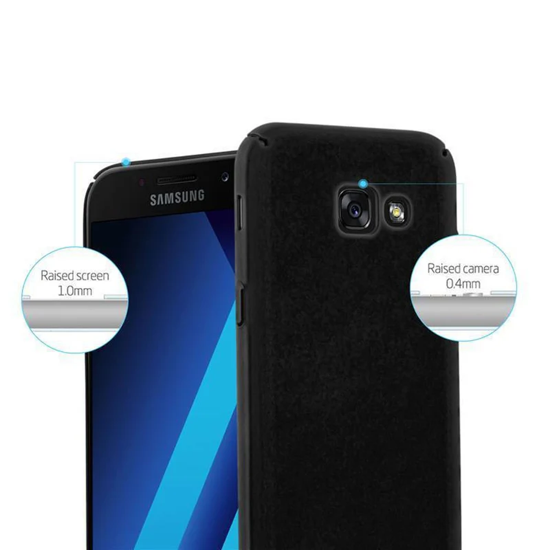 Cadorabo Hülle kompatibel mit Samsung Galaxy A3 2017 Hard Case Schutzhülle in Metall Optik gegen Kratzer und Stöße