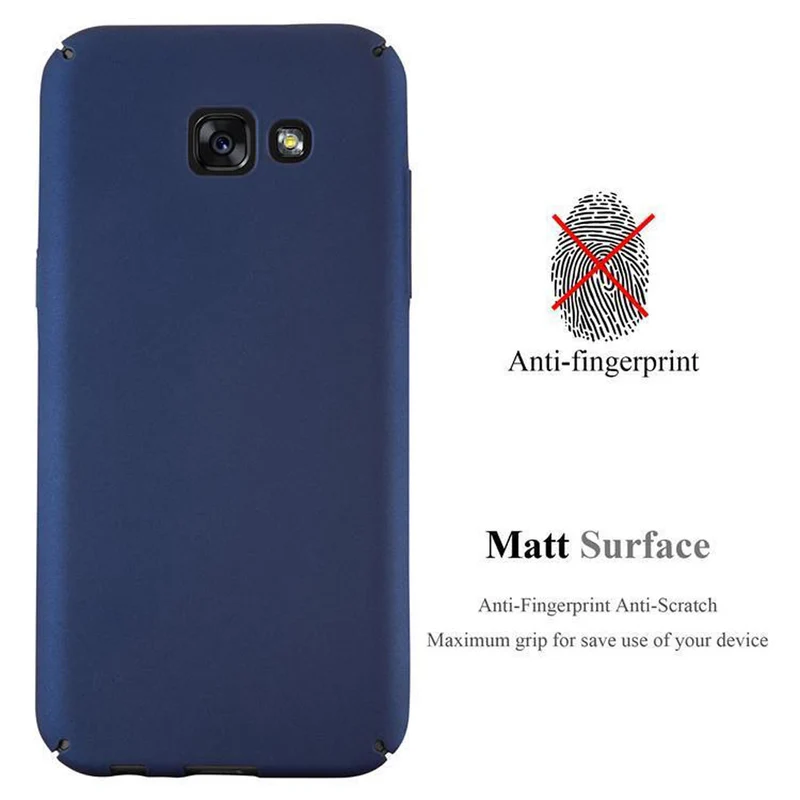 Cadorabo Hülle kompatibel mit Samsung Galaxy A3 2017 Hard Case Schutzhülle in Metall Optik gegen Kratzer und Stöße