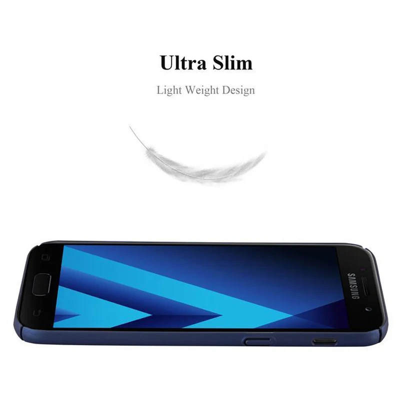 Cadorabo Hülle kompatibel mit Samsung Galaxy A3 2017 Hard Case Schutzhülle in Metall Optik gegen Kratzer und Stöße