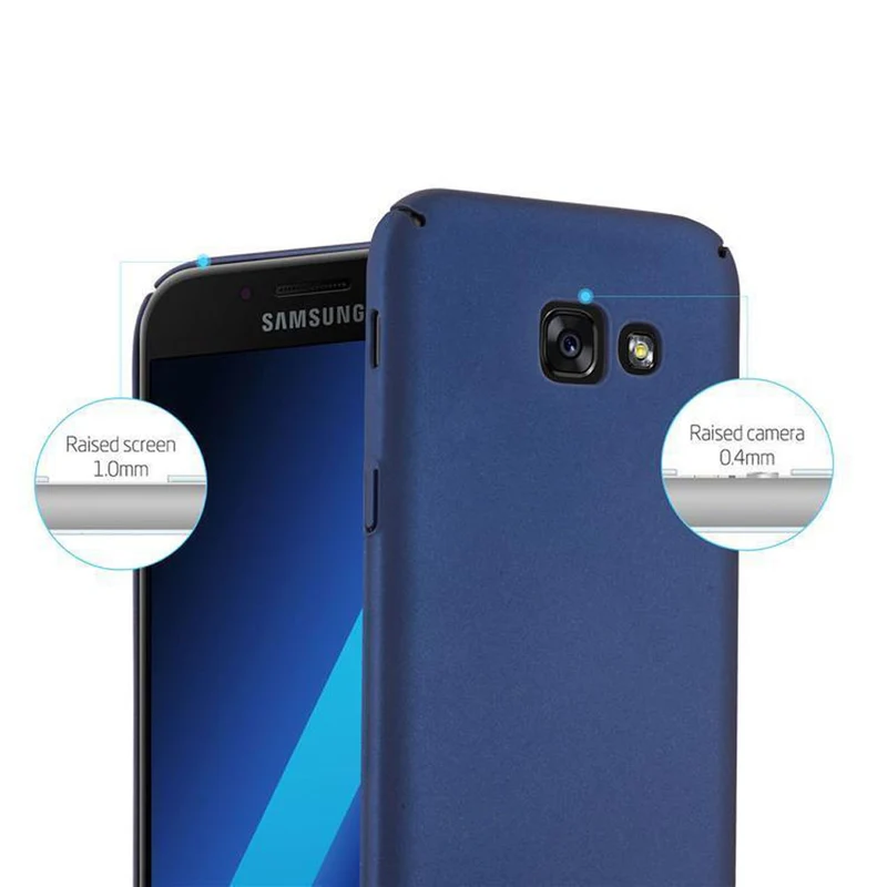 Cadorabo Hülle kompatibel mit Samsung Galaxy A3 2017 Hard Case Schutzhülle in Metall Optik gegen Kratzer und Stöße
