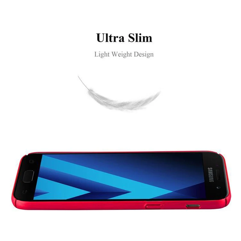 Cadorabo Hülle kompatibel mit Samsung Galaxy A3 2017 Hard Case Schutzhülle in Metall Optik gegen Kratzer und Stöße