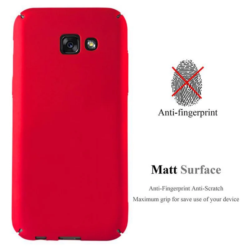 Cadorabo Hülle kompatibel mit Samsung Galaxy A3 2017 Hard Case Schutzhülle in Metall Optik gegen Kratzer und Stöße