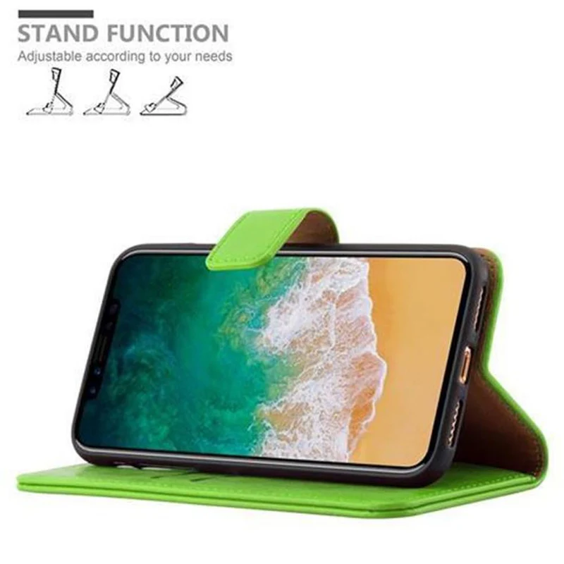 Cadorabo Hülle kompatibel mit Apple iPhone X / XS Schutzhülle mit Magnetverschluss, Standfunktion und Kartenfach