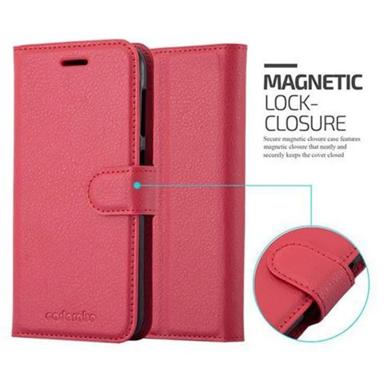 Cadorabo Hülle kompatibel mit Asus ZenFone LIVE / 3 GO Schutzhülle mit Magnetverschluss, Standfunktion und Kartenfach