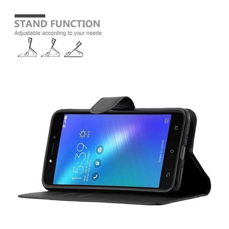 Cadorabo Hülle kompatibel mit Asus ZenFone LIVE / 3 GO Schutzhülle mit Magnetverschluss, Standfunktion und Kartenfach