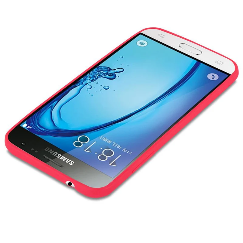 Cadorabo Hülle kompatibel mit Samsung Galaxy J3 2016 Schutzhülle aus flexiblem TPU Silikon