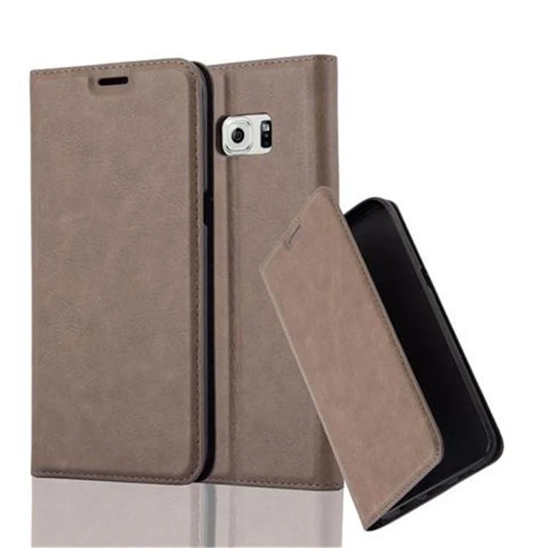 Cadorabo Hülle kompatibel mit Samsung Galaxy S6 EDGE PLUS Schutzhülle mit Magnetverschluss, Standfunktion und Kartenfach