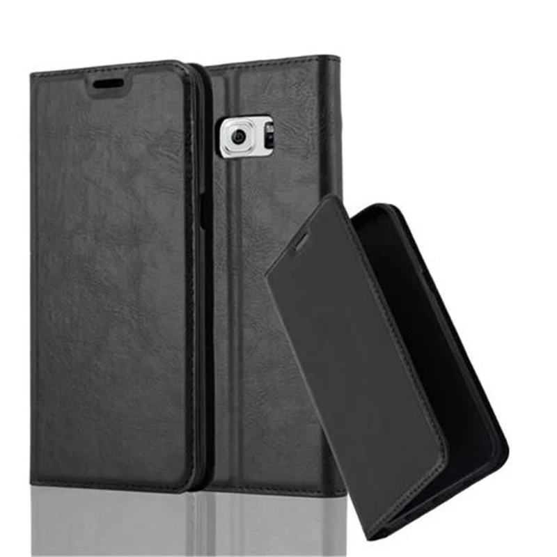 Cadorabo Hülle kompatibel mit Samsung Galaxy S6 EDGE PLUS Schutzhülle mit Magnetverschluss, Standfunktion und Kartenfach