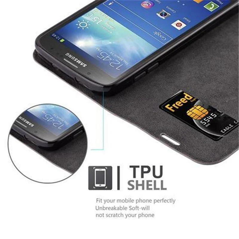 Cadorabo Hülle kompatibel mit Samsung Galaxy S4 ACTIVE Schutzhülle mit Magnetverschluss, Standfunktion und Kartenfach