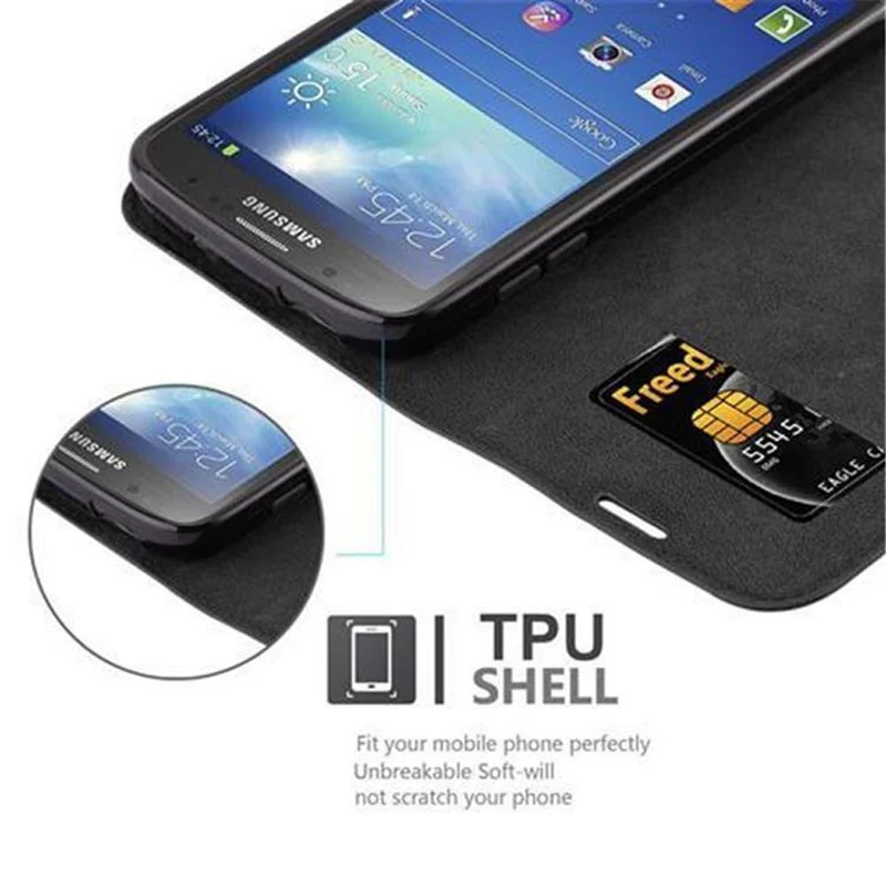 Cadorabo Hülle kompatibel mit Samsung Galaxy S4 ACTIVE Schutzhülle mit Magnetverschluss, Standfunktion und Kartenfach
