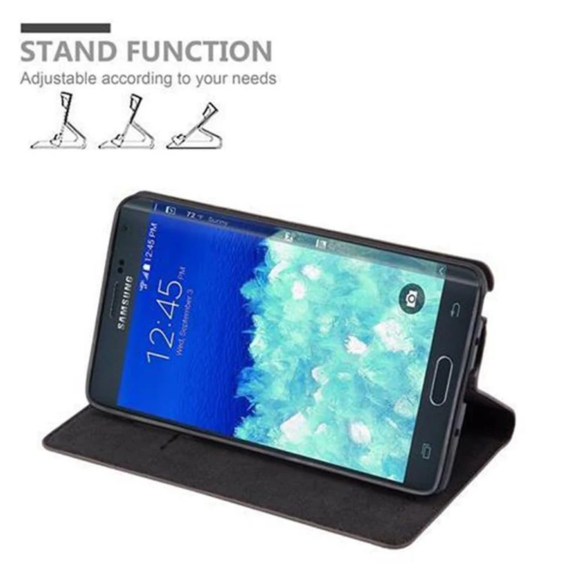 Cadorabo Hülle kompatibel mit Samsung Galaxy NOTE EDGE Schutzhülle mit Magnetverschluss, Standfunktion und Kartenfach