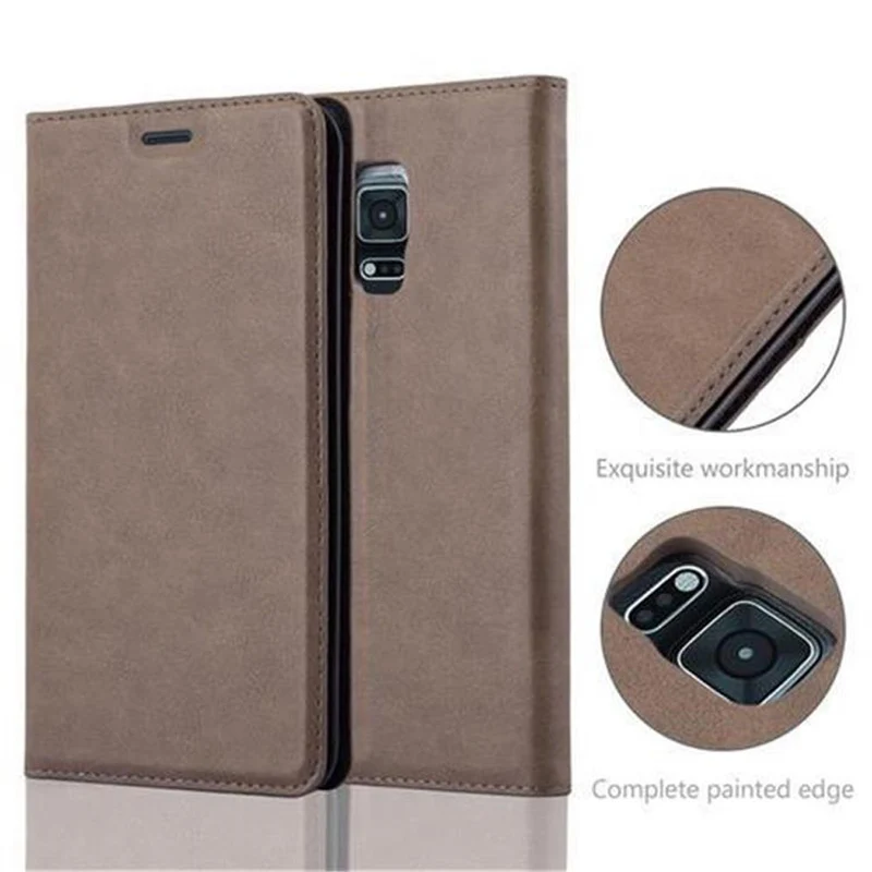 Cadorabo Hülle kompatibel mit Samsung Galaxy NOTE EDGE Schutzhülle mit Magnetverschluss, Standfunktion und Kartenfach