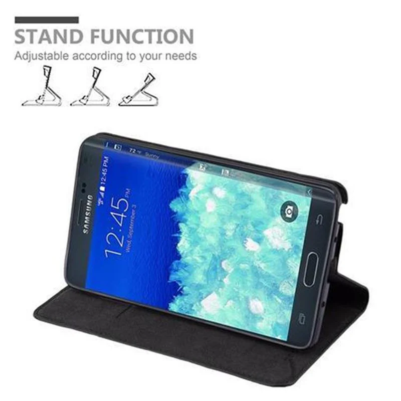 Cadorabo Hülle kompatibel mit Samsung Galaxy NOTE EDGE Schutzhülle mit Magnetverschluss, Standfunktion und Kartenfach