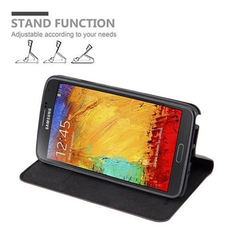 Cadorabo Hülle kompatibel mit Samsung Galaxy NOTE 3 NEO Schutzhülle mit Magnetverschluss, Standfunktion und Kartenfach