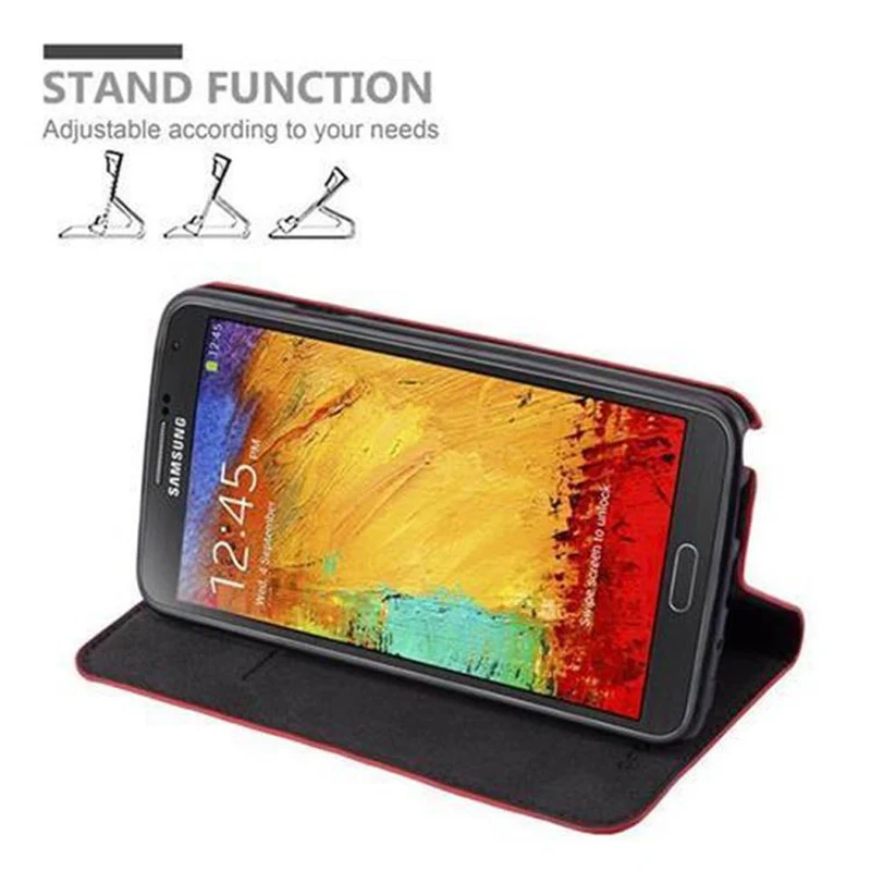 Cadorabo Hülle kompatibel mit Samsung Galaxy NOTE 3 NEO Schutzhülle mit Magnetverschluss, Standfunktion und Kartenfach
