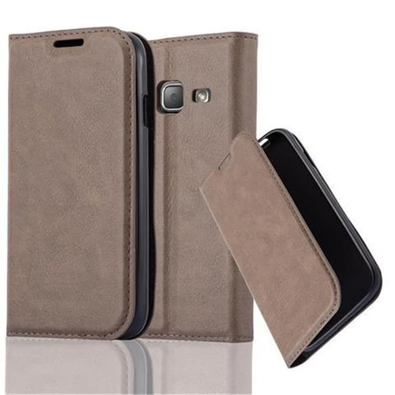 Cadorabo Hülle kompatibel mit Samsung Galaxy J1 MINI Schutzhülle mit Magnetverschluss, Standfunktion und Kartenfach