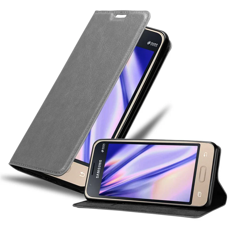 Cadorabo Hülle kompatibel mit Samsung Galaxy J1 MINI Schutzhülle mit Magnetverschluss, Standfunktion und Kartenfach