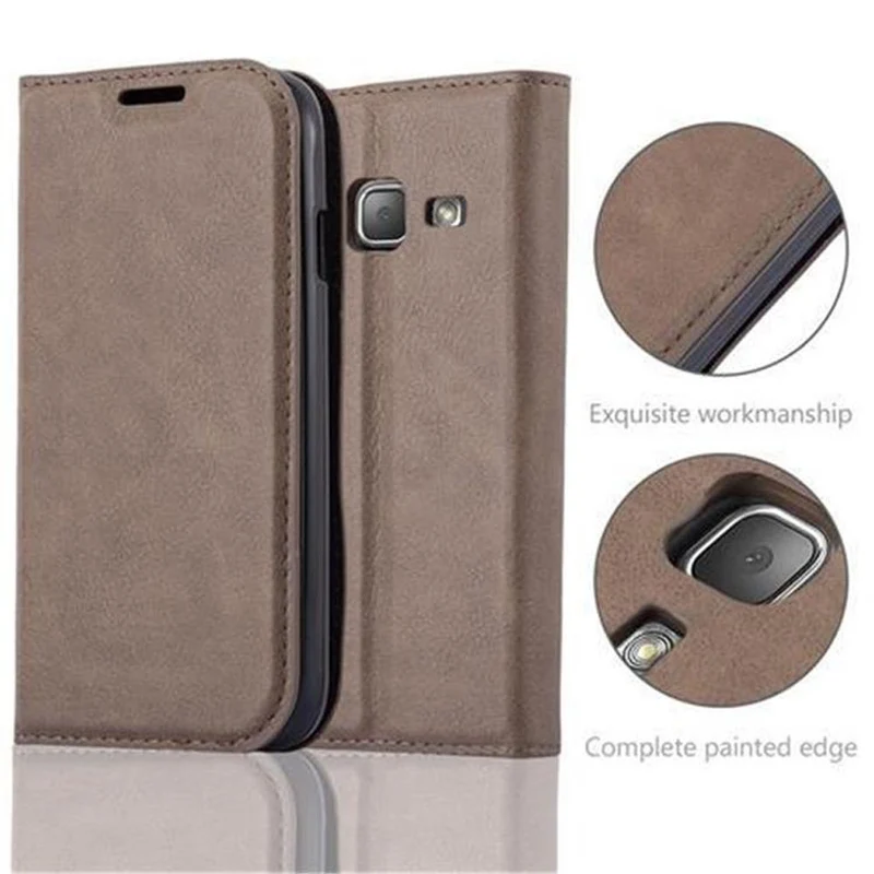 Cadorabo Hülle kompatibel mit Samsung Galaxy J1 MINI Schutzhülle mit Magnetverschluss, Standfunktion und Kartenfach