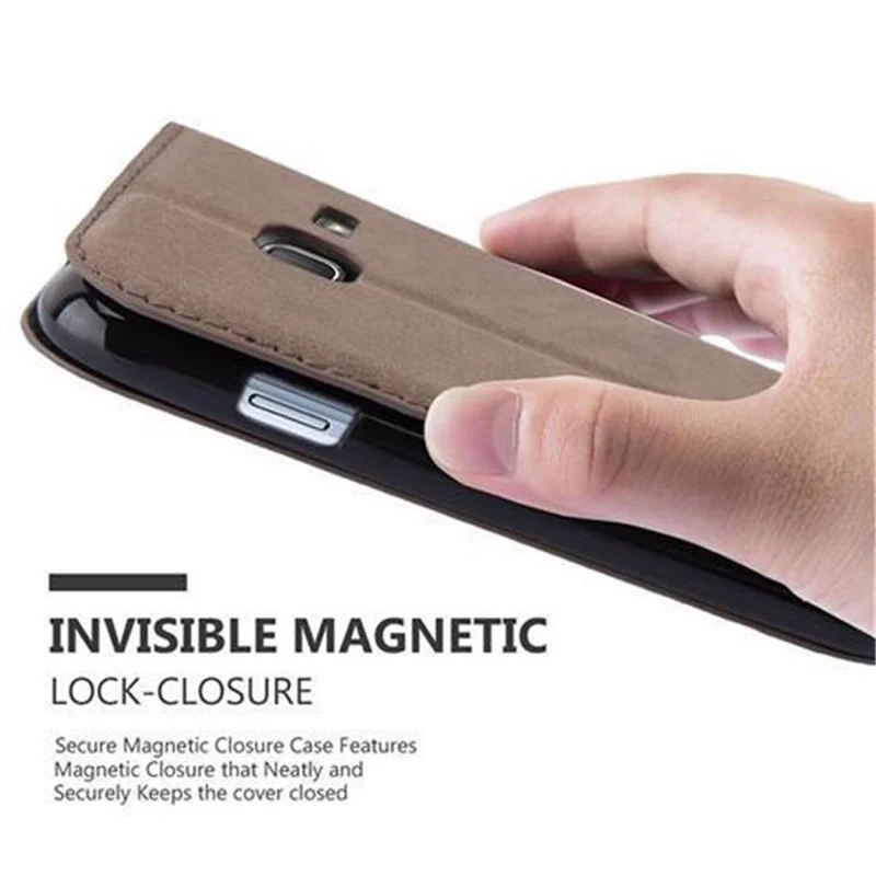 Cadorabo Hülle kompatibel mit Samsung Galaxy J1 MINI Schutzhülle mit Magnetverschluss, Standfunktion und Kartenfach