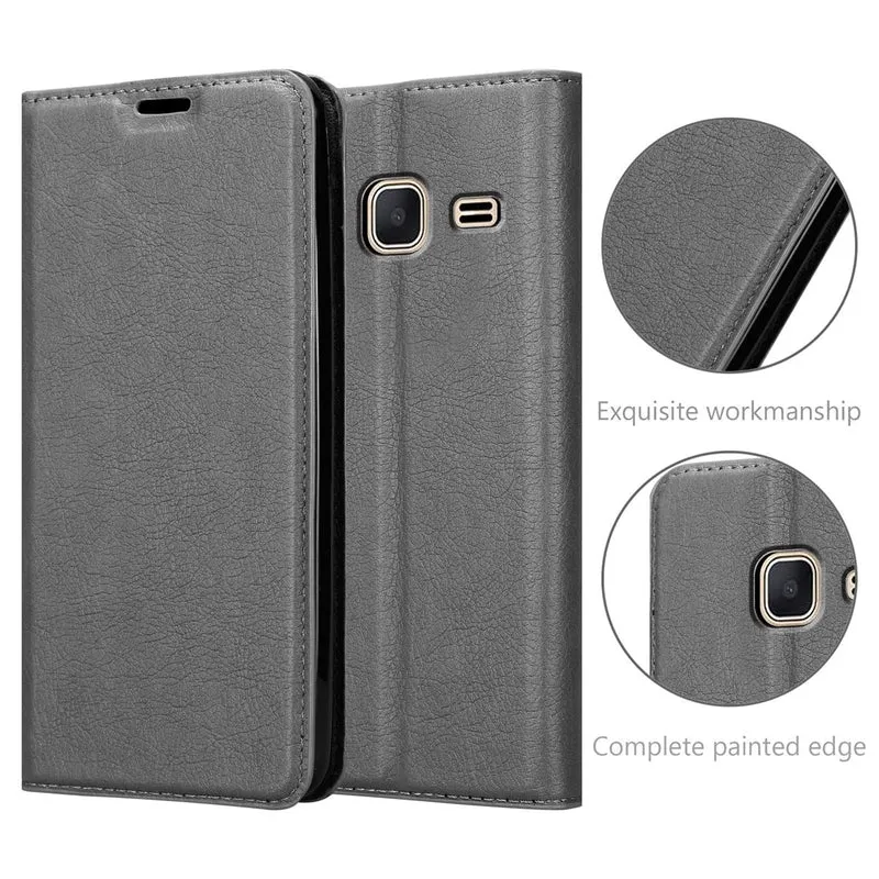 Cadorabo Hülle kompatibel mit Samsung Galaxy J1 MINI Schutzhülle mit Magnetverschluss, Standfunktion und Kartenfach