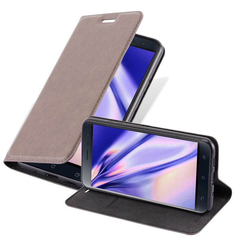 Cadorabo Hülle kompatibel mit Asus ZenFone 3 (5.5 Zoll) Schutzhülle mit Magnetverschluss, Standfunktion und Kartenfach