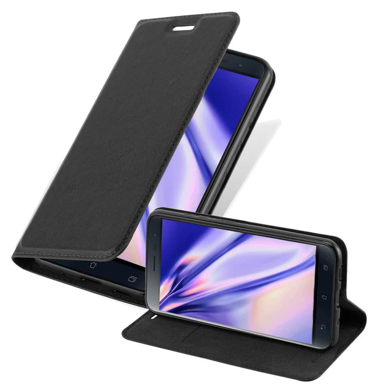 Cadorabo Hülle kompatibel mit Asus ZenFone 3 (5.5 Zoll) Schutzhülle mit Magnetverschluss, Standfunktion und Kartenfach
