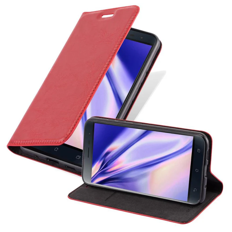 Cadorabo Hülle kompatibel mit Asus ZenFone 3 (5.5 Zoll) Schutzhülle mit Magnetverschluss, Standfunktion und Kartenfach