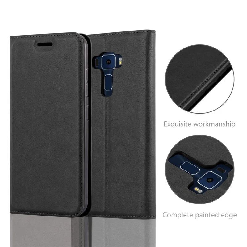 Cadorabo Hülle kompatibel mit Asus ZenFone 3 (5.5 Zoll) Schutzhülle mit Magnetverschluss, Standfunktion und Kartenfach