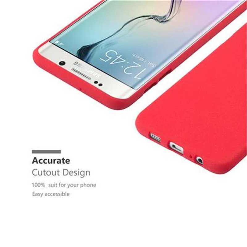 Cadorabo Hülle kompatibel mit Samsung Galaxy S6 EDGE PLUS Schutzhülle aus flexiblem TPU Silikon