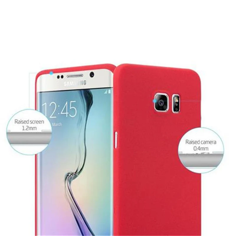 Cadorabo Hülle kompatibel mit Samsung Galaxy S6 EDGE PLUS Schutzhülle aus flexiblem TPU Silikon