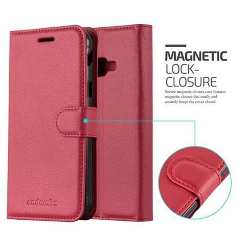 Cadorabo Hülle kompatibel mit Samsung Galaxy XCover 4 / XCover 4s Schutzhülle mit Magnetverschluss, Standfunktion und Kartenfach