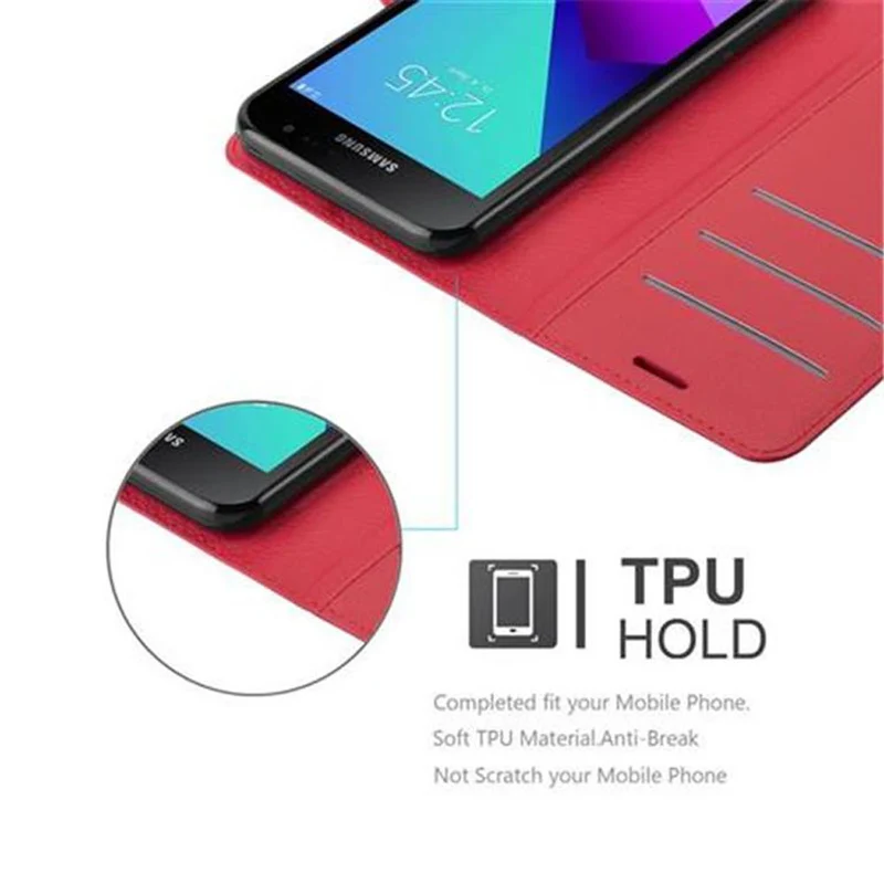 Cadorabo Hülle kompatibel mit Samsung Galaxy XCover 4 / XCover 4s Schutzhülle mit Magnetverschluss, Standfunktion und Kartenfach