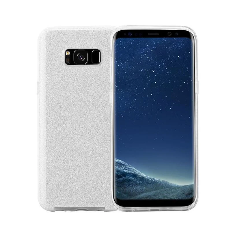 Cadorabo Hülle kompatibel mit Samsung Galaxy S8 TPU Silikon und Hard Case Schutzhülle im Glitzer Design