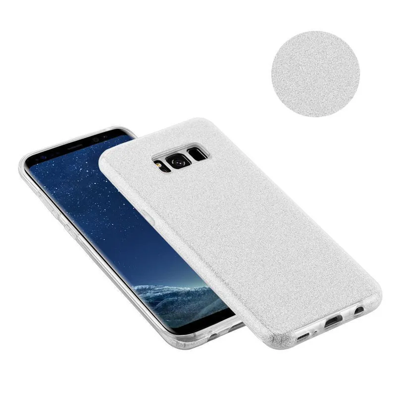 Cadorabo Hülle kompatibel mit Samsung Galaxy S8 TPU Silikon und Hard Case Schutzhülle im Glitzer Design
