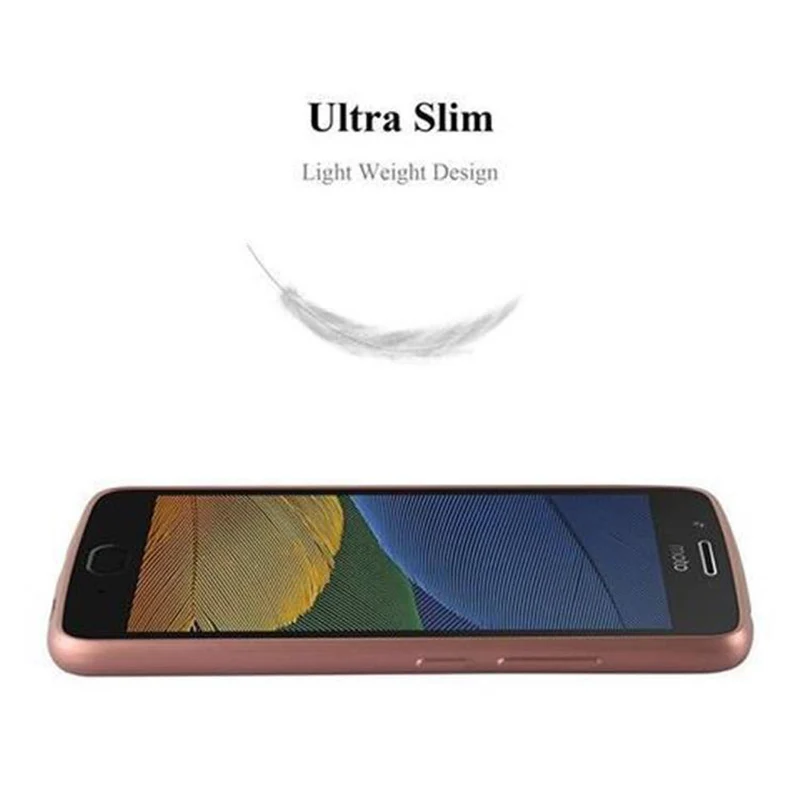 Cadorabo Hülle kompatibel mit Motorola MOTO G5 Schutzhülle aus flexiblem TPU Silikon