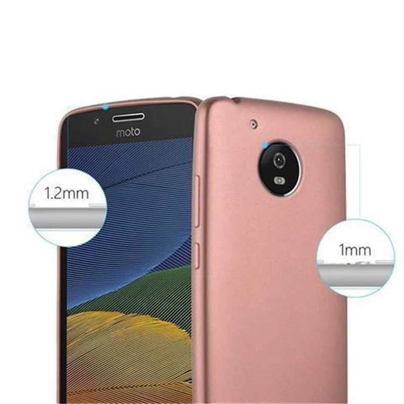 Cadorabo Hülle kompatibel mit Motorola MOTO G5 Schutzhülle aus flexiblem TPU Silikon