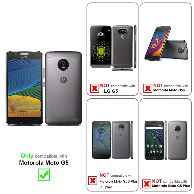 Cadorabo Hülle kompatibel mit Motorola MOTO G5 Schutzhülle aus flexiblem TPU Silikon