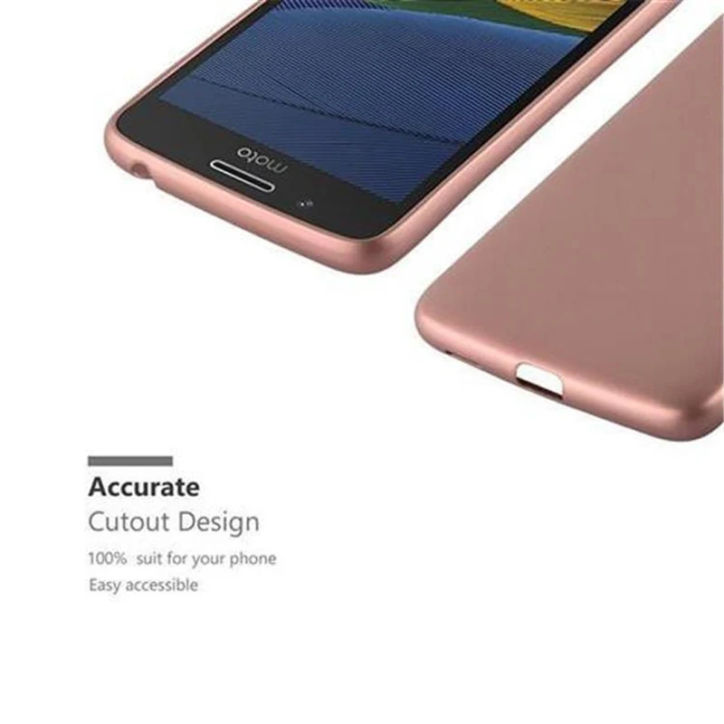 Cadorabo Hülle kompatibel mit Motorola MOTO G5 Schutzhülle aus flexiblem TPU Silikon