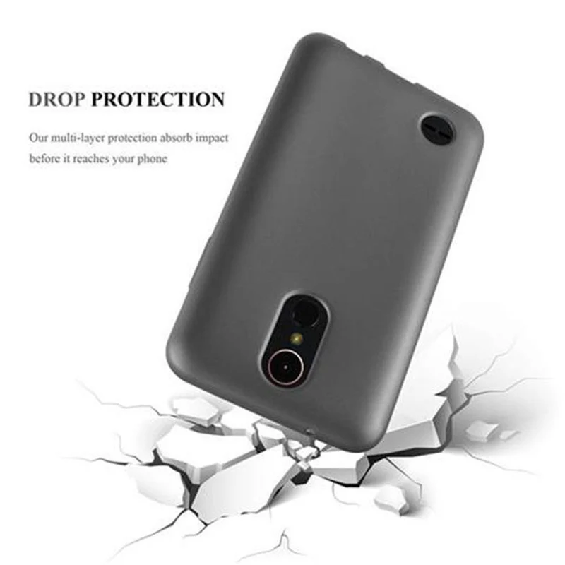 Cadorabo Hülle kompatibel mit LG K10 2017 Schutzhülle aus flexiblem TPU Silikon