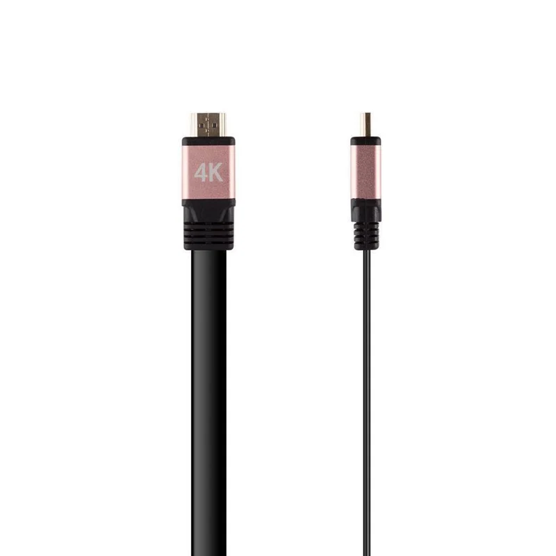Cadorabo Slim Series (Flaches Kabel) HQ HDMI Kabel 2.0/1.4a High Speed mi Ethernet, Nylon-Schutz, Ultra HD 4K - 3D Ready ARC 1080p / 2160p mit vergoldeten Anschlüssen