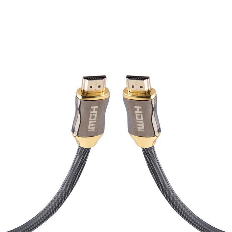 Cadorabo - HQ HDMI Kabel 2.0/1.4a High Speed mi Ethernet, Nylon-Schutz, Ultra HD 4K - 3D Ready ARC 1080p / 2160p mit vergoldeten Anschlüssen