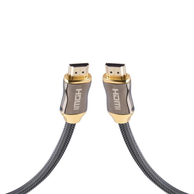 Cadorabo - HQ HDMI Kabel 2.0/1.4a High Speed mi Ethernet, Nylon-Schutz, Ultra HD 4K - 3D Ready ARC 1080p / 2160p mit vergoldeten Anschlüssen