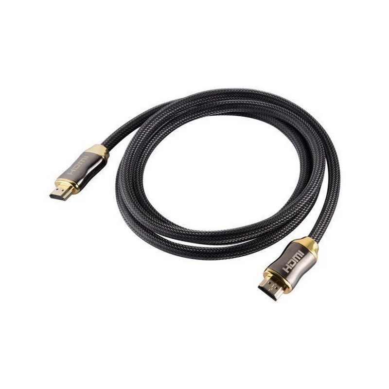 Cadorabo - HQ HDMI Kabel 2.0/1.4a High Speed mi Ethernet, Nylon-Schutz, Ultra HD 4K - 3D Ready ARC 1080p / 2160p mit vergoldeten Anschlüssen