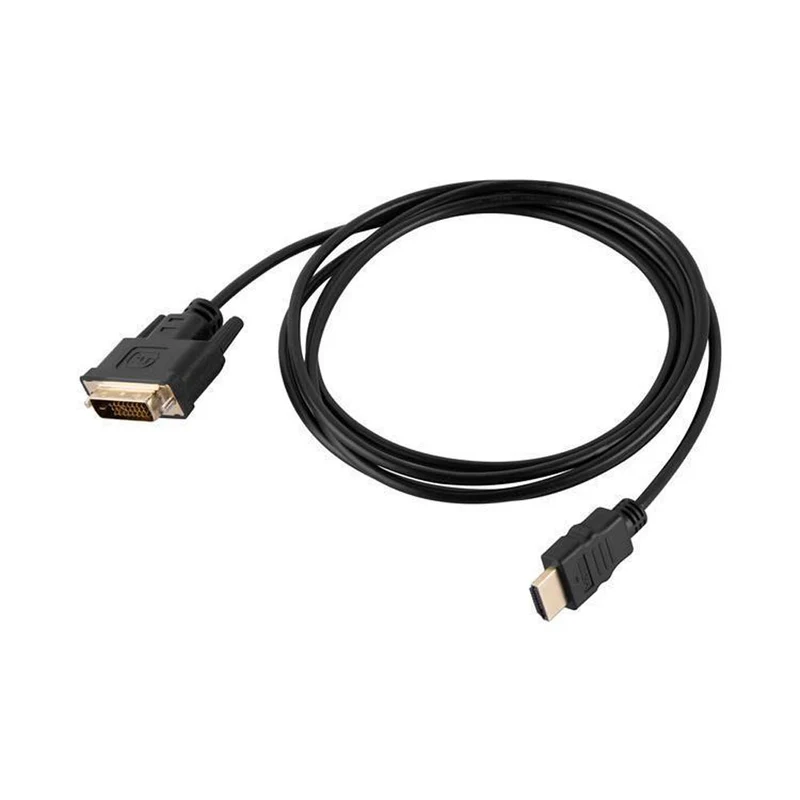 Cadorabo HQ HDMI zu DVI Kabel High Speed - 3D Ready - HDMI auf DVI Adapterkabel mit Vergoldeten Anschlüssen