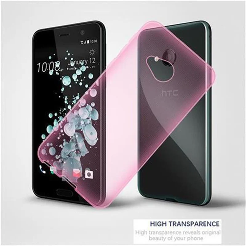 Cadorabo Hülle kompatibel mit HTC U PLAY Schutzhülle aus flexiblem TPU Silikon