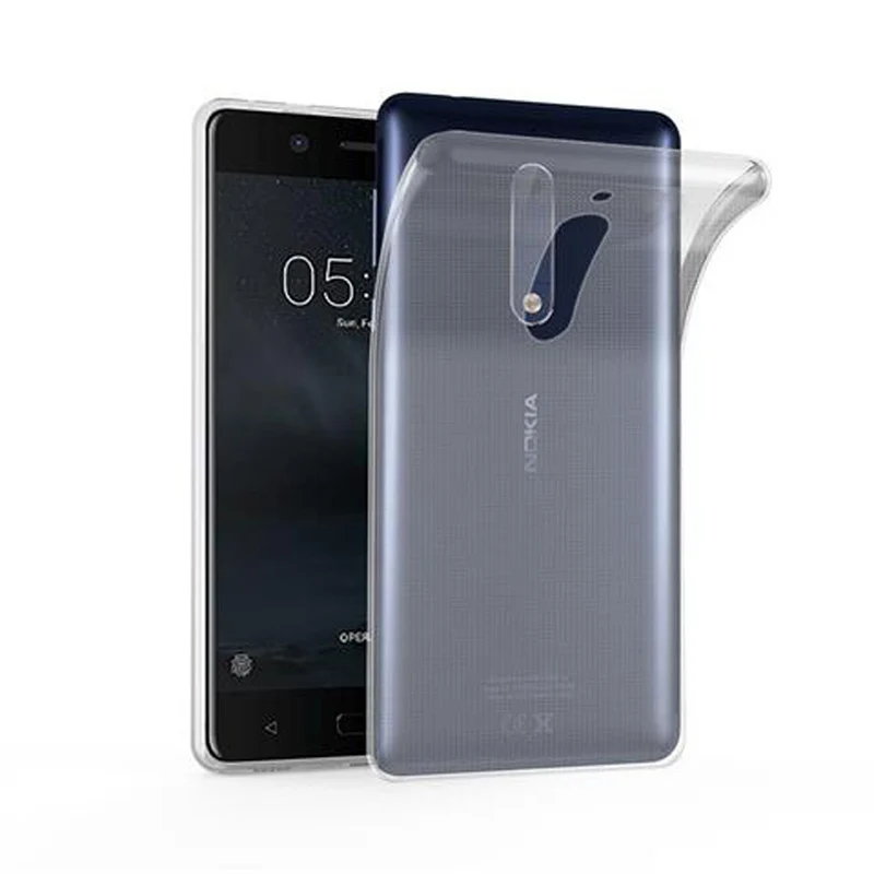 Cadorabo Hülle kompatibel mit Nokia 5 2017 Schutzhülle aus flexiblem TPU Silikon