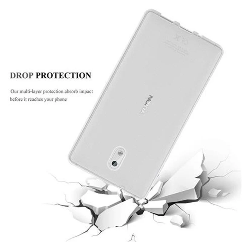 Cadorabo Hülle kompatibel mit Nokia 3 2017 Schutzhülle aus flexiblem TPU Silikon